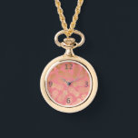 elegante Imitate goldenes tropisches Ananas-Muster Armbanduhr<br><div class="desc">Trendige und stilvolle Imitate goldenes Ananas-Muster. Sie können die Hintergrundfarbe anpassen.</div>