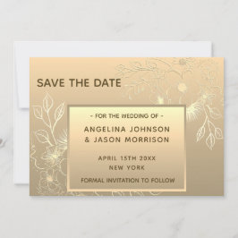 Elegante Imitate Goldhochzeit Save The Date