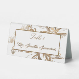 Elegante Imitate Hochzeit mit Metal Gold Floral Tischaufsteller