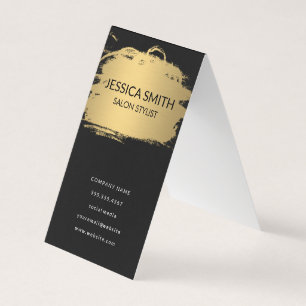 Elegante Imitate Metallic Gold und Black Visitenkarten