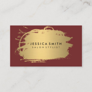 Elegante Imitate Metallic Gold und Rot Visitenkarte