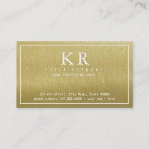 elegante Imitate mit goldfarbenem Chic Visitenkarte
