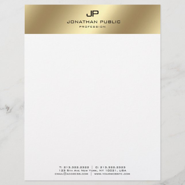Elegante Imitate Moderne Monogramm-Grundvorlage Briefbogen (Vorderseite)