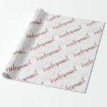 elegante Imitate Rose aus weißem Marmor Brautjacke Geschenkpapier<br><div class="desc">Moderne und trendige Imitat mit weißem Marmor und Imitaten Rose goldene Braut Design.</div>