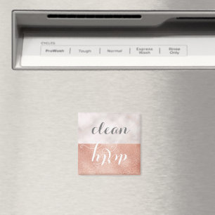 Elegante Imitate Rose Gold Marmorgeschirrspüler Ma Magnet