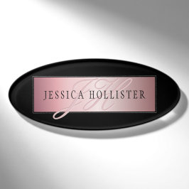 Elegante Imitate Rose Gold | Name & Initialen Namenschild