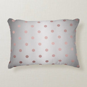 elegante Imitate Rose Gold Silberpolka Punkte Zierkissen