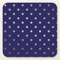 elegante Imitate Rose goldblaue Polka Punkte