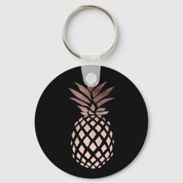 elegante Imitate Rose Goldene Ananas Schlüsselanhänger