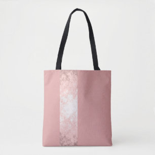elegante Imitate Rose Rosa Streifen Tasche