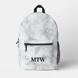 Elegante Imitate Schwarze Schwarze Marmor Vorlage Bedruckter Rucksack