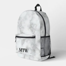 Elegante Imitate Schwarze Schwarze Marmor Vorlage Bedruckter Rucksack