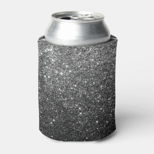 Elegante Imitate Schwarzer Glitzer Dosenkühler