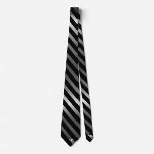 Elegante Imitate Silberschimmer und schwarze Strei Krawatte