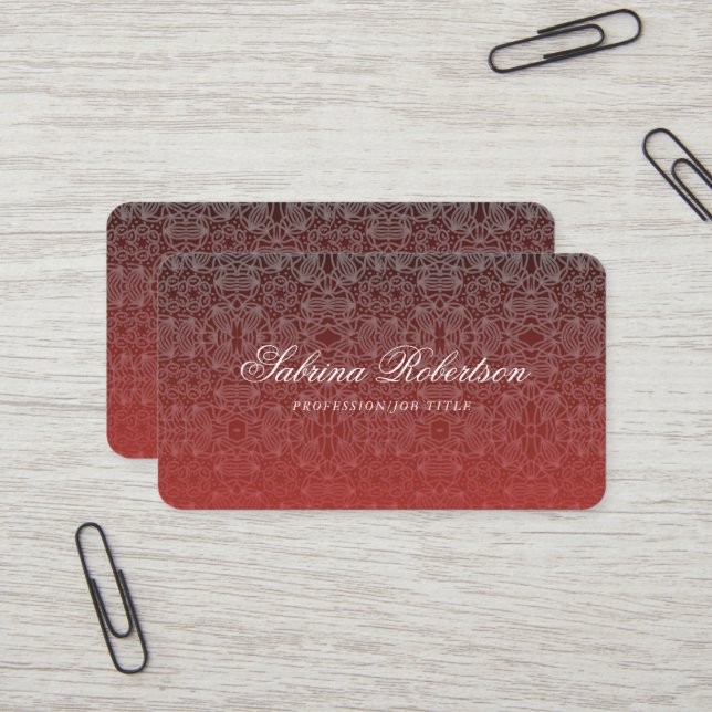 Elegante Imitate Silver Zierschrift Visitenkarte (Vorderseite/Rückseite Beispiel)