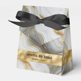Elegante Imitats Gold, Graue Marmorfelder Geschenkschachtel