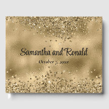 Elegante Imitats Hochzeit mit Gold Glitzer und Foi