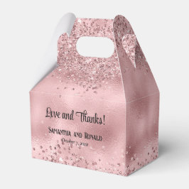 Elegante Imitats Rosa Glitzer und Foil Wedding Geschenkschachtel