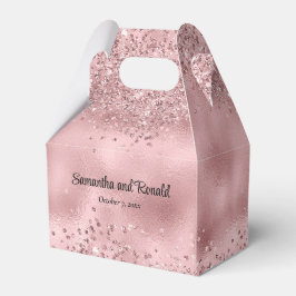 Elegante Imitats Rosa Glitzer und Foil Wedding Geschenkschachtel