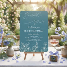 Elegante Immergrün-Wildblumen-Brautparty