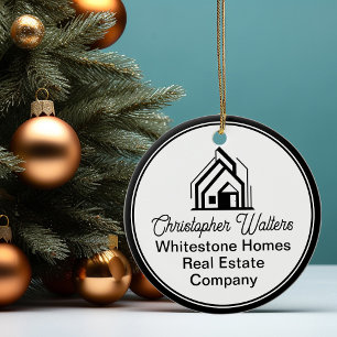 Elegante Immobilienfirma Individueller Makler Keramik Ornament