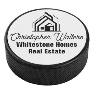 Elegante Immobilienfirma Maßgeschneiderter Makler Eishockey Puck