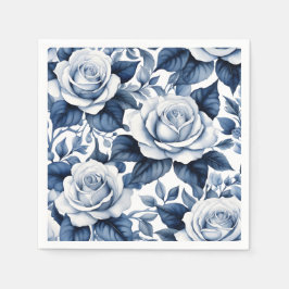 Elegante in Blue Rose Serviette