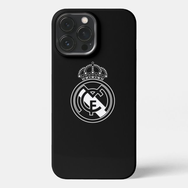 Elegante in Monochrome: Real Madrid B&W Phone Case iPhone 13 Pro Max Hülle (Rückseite)