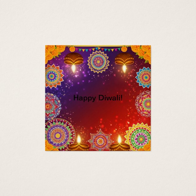Elegante Indian Diwali Visitenkarte (Vorderseite)