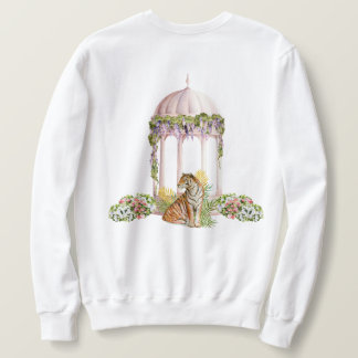Elegante indische Tiger Ästhetik Botanische Print Sweatshirt