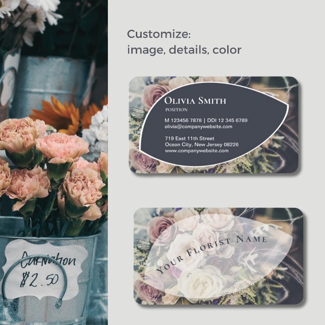 Elegante, individuell anpassbare Florist Business  Treuekarte (Von Creator hochgeladen)