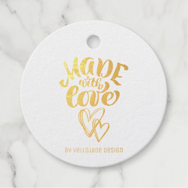 Elegante, individuell anpassbare Kalligraphie aus  Geschenkanhänger (Vorderseite)