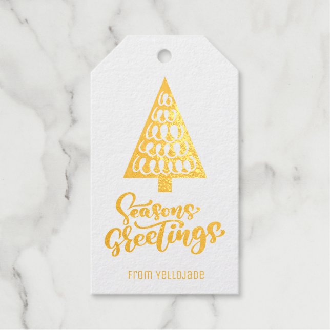 Elegante, individuell anpassbare Weihnachtslieder- Geschenkanhänger (Vorderseite)