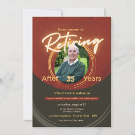 Elegante individuell anpassbare Zazzle-Pensionsein Einladung