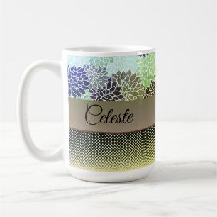 Elegante, individuell gestaltete Blumen Kaffeetasse