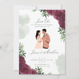 Elegante individuelle Hochzeitseinladung Einladung