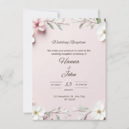 Elegante individuelle Hochzeitseinladung Einladung