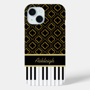 Elegante individuelle Klaviertasten mit Gold Quatr Case-Mate iPhone Hülle