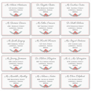 Elegante, individuelle Versandadresse Hochzeit Aufkleber