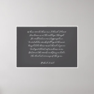 Elegante individuelle Zitat-Gedicht-Kalligrafie-Wa Leinwanddruck