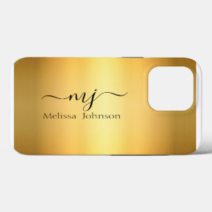 Elegante Initialen auf Gold Case-Mate iPhone Hülle