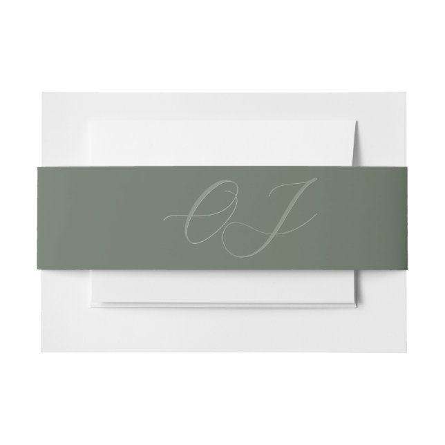 Elegante Initialen Hochzeit Einladungsbanderole (Vorderseite Beispiel)
