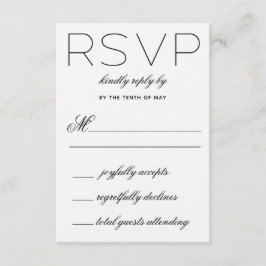 Elegante Initials Wedding RSVP Karte