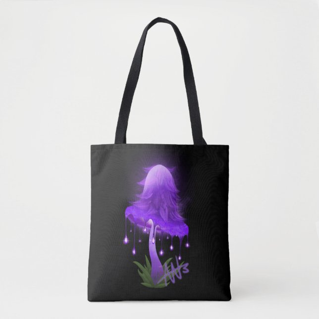 Elegante Inky Cap glühende Lila Pilztasche Tasche (Vorderseite)