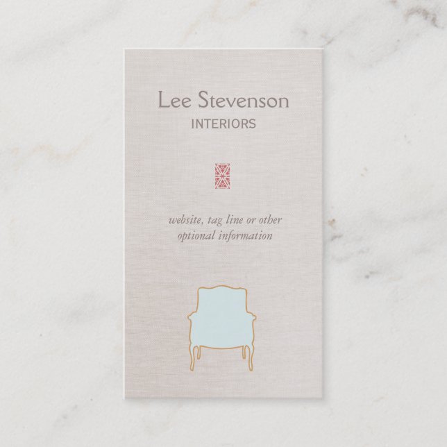 Elegante Interiors Business Card Visitenkarte (Vorderseite)