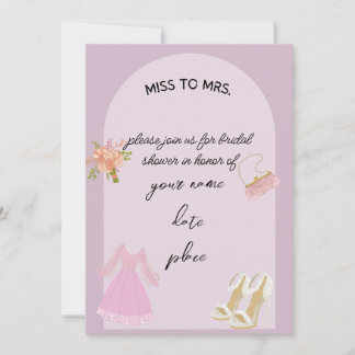 Elégante invitation à la douche nuptiale