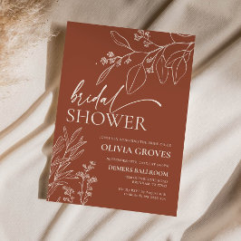 Élégante invitation à la douche nuptiale en terre