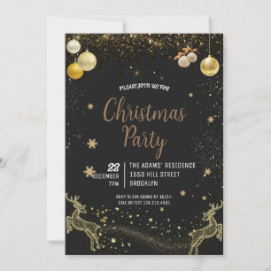 Élégante invitation à la fête de Noël