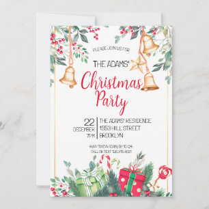 Élégante invitation à la fête de Noël