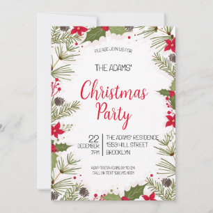 Élégante invitation à la fête de Noël